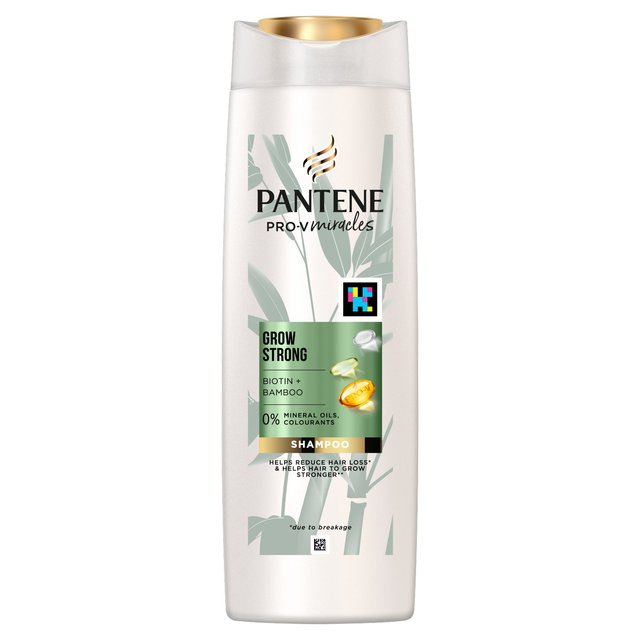 Pantene Grow Strong Shampoo With Bamboo And Biotin, 400ml