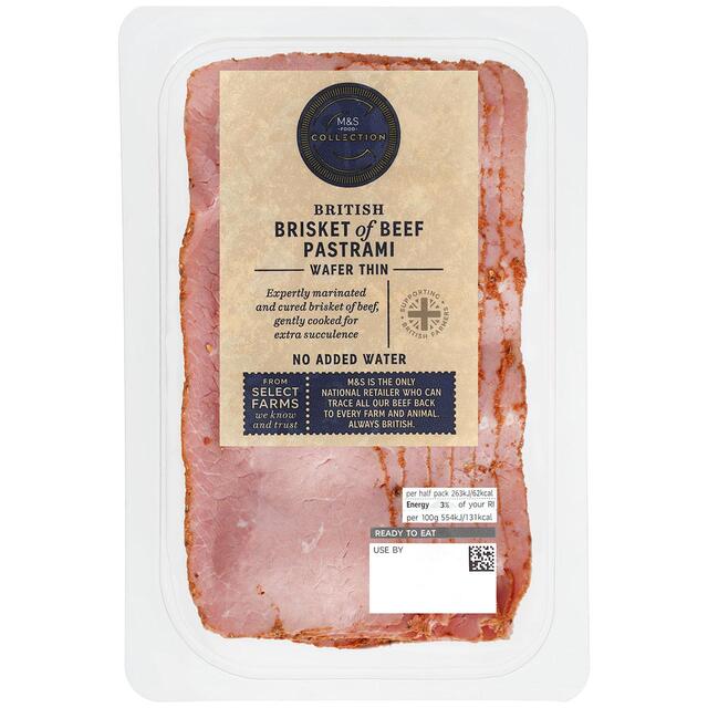 M S British Wafer Thin Pastrami Slices Ocado