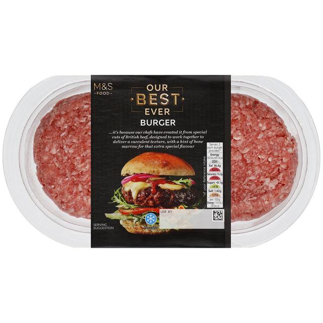 M & S Our Best Ever Beef Burger, 340g