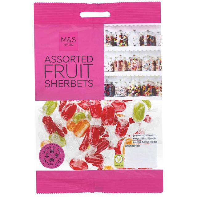 M & S Assorted Fruit Sherbets, 225g