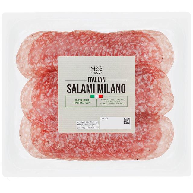M & S Sliced Italian Salami Milano, 90g