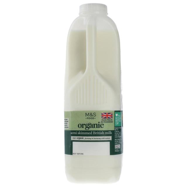 M & S Organic Semi-Skimmed Milk, 1.136l