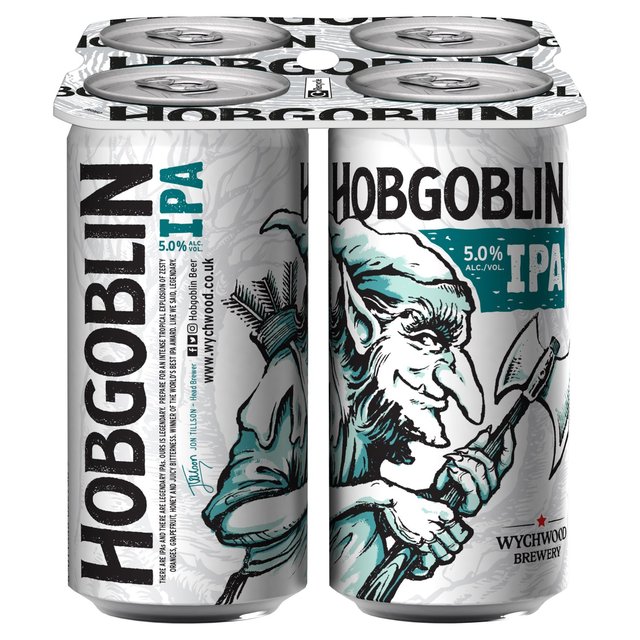 Hobgoblin IPA Ale Beer Cans, 4 x 440ml