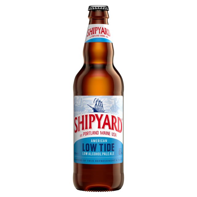 Shipyard Low Tide Low Alcohol American Pale Ale Beer Bottle, 500ml