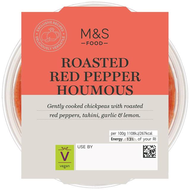 M & S Roasted Red Pepper Houmous, 200g