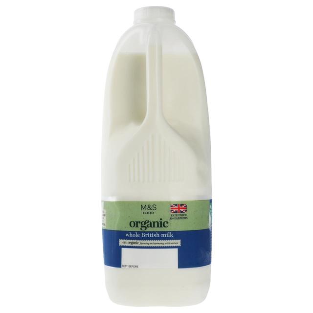 M & S Organic Whole Milk 4 Pints, 2.272L