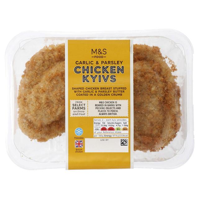 M & S British 2 Garlic Chicken Kievs, 285g