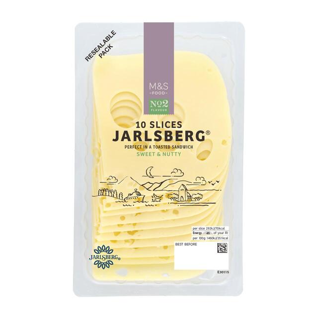 M & S Sliced Jarlsberg Cheese 10 Slices, 200g