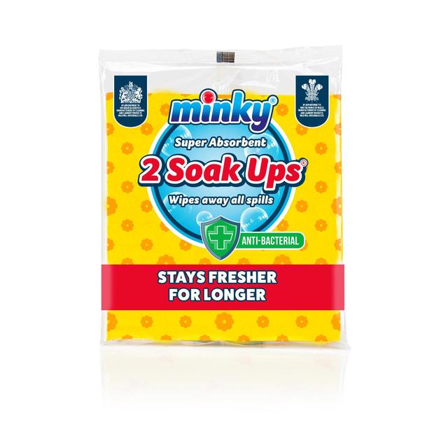 Minky Anti-Bacterial Soak Up Cloths, 2 per Pack
