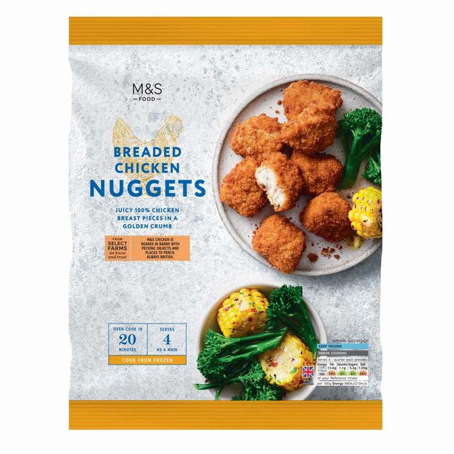 M & S Breaded Chicken Nuggets Frozen, 600g