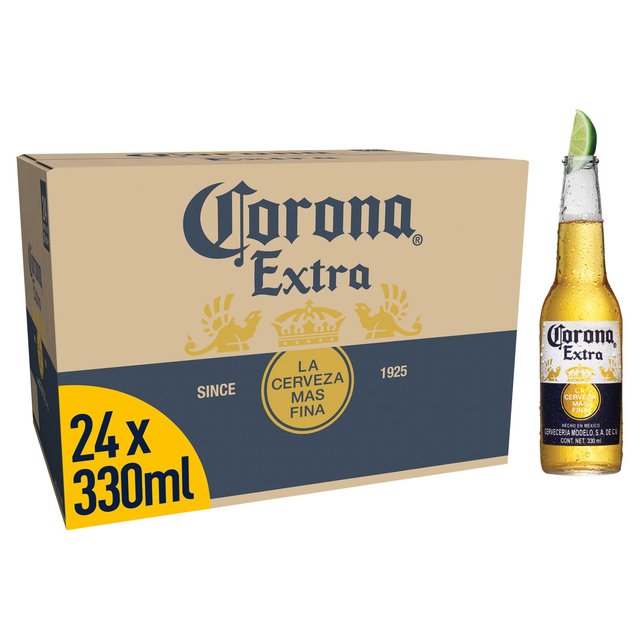 Corona Extra Premium Lager Beer Bottles, 24 x 330ml