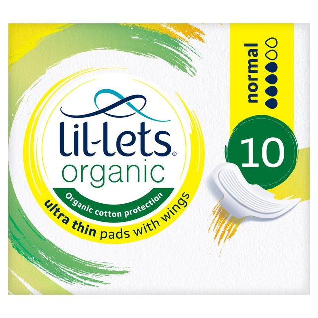 Lil-lets Organic Pads Normal, 10 Per Pack