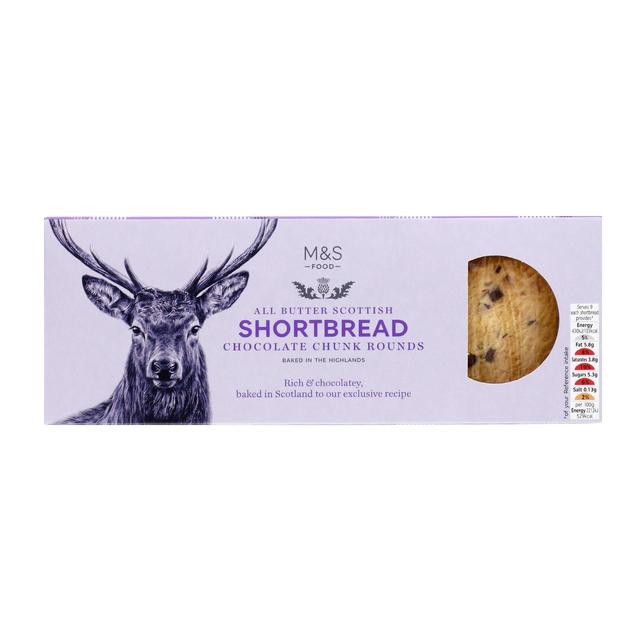 M & S All Butter Choc Chunk Shortbread Rounds, 175g