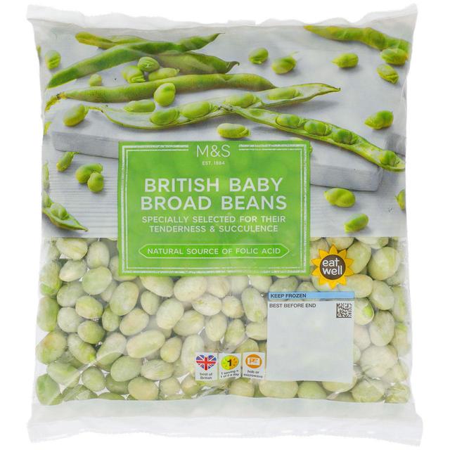 M & S British Baby Broad Beans Frozen, 500g