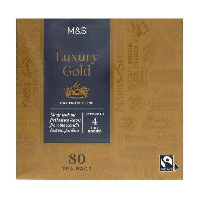 M & S Fairtrade Luxury Gold Teabags, 80 Per Pack