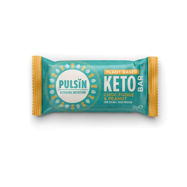 Pulsin Choc Fudge & Peanut Vegan Keto Bar, 50g
