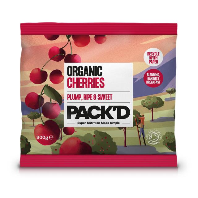 PACK’D Organic & Sweet Pitted Cherries, 300g