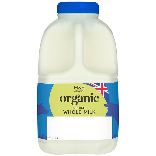 M & S Organic Whole Milk 1 Pint, 568ml