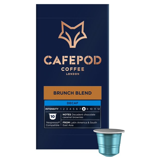 CafePod Decaf Espresso Nespresso Compatible Aluminium Coffee Pods, 10 Per Pack