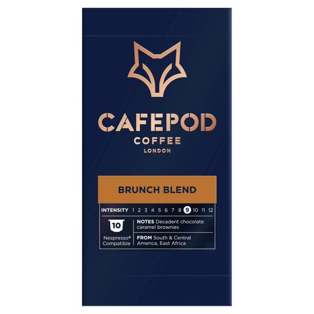 CafePod Brunch Blend Nespresso Compatible Aluminium Coffee Pods, 10 Per Pack