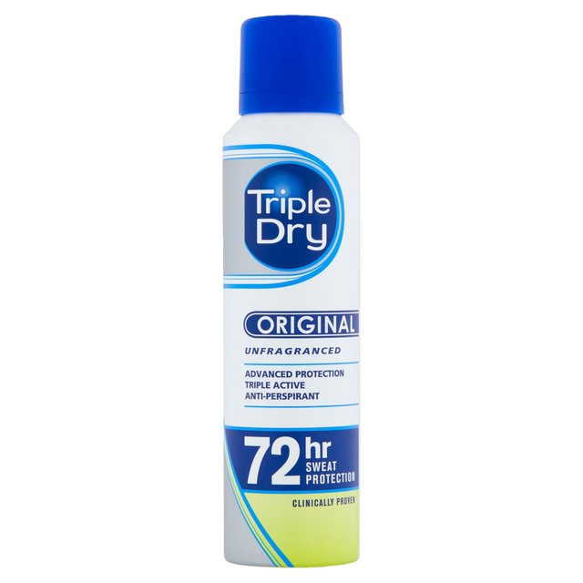 Triple Dry Original Unfragranced Anti-Perspirant Spray, 150ml