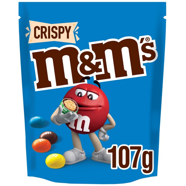 M & M’s Crispy Milk Chocolate Bites Pouch Bag, 107g
