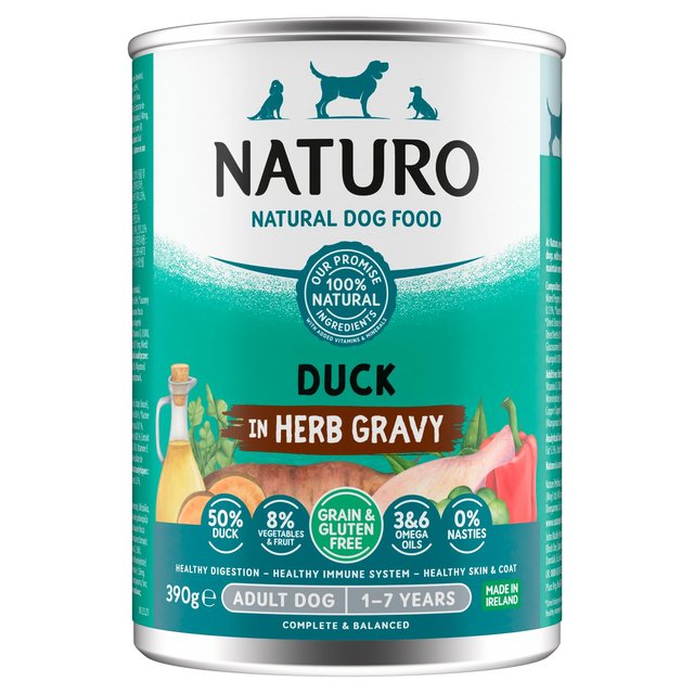 Naturo Duck With Blueberries Dog Food, 390g