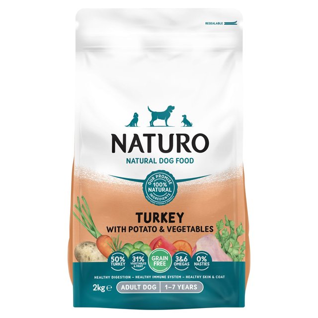 Naturo Turkey With Potato & Vegetables Dry Dog Food, 2kg