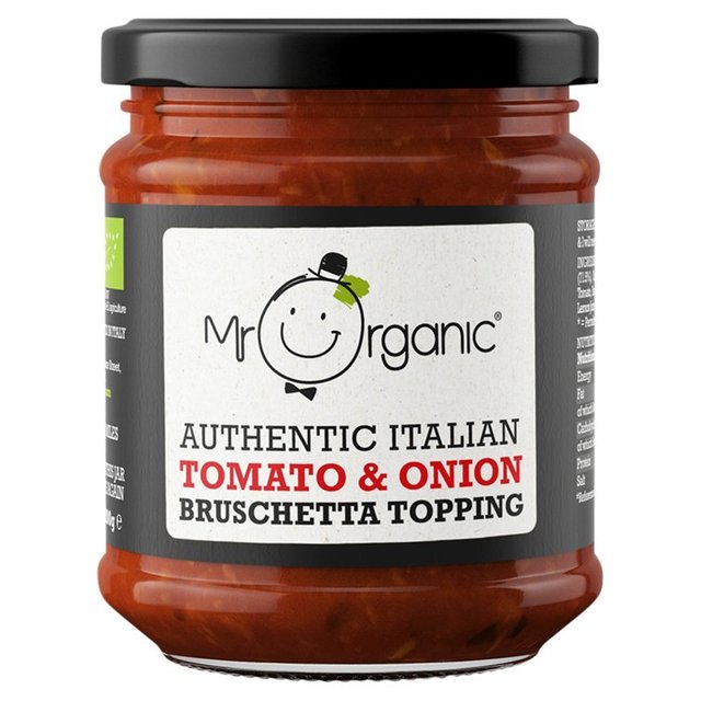 Mr Organic Authentic Italian Tomato & Red Onion Bruschetta Topping, 200g