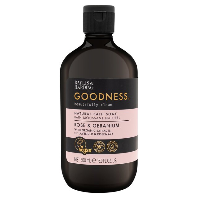 Baylis & Harding Goodness Rose & Geranium Bath Soak, 500ml