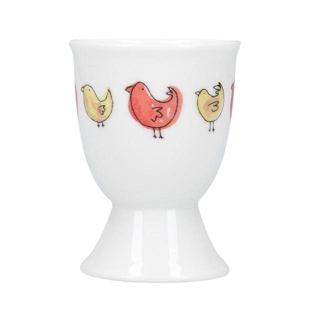 KitchenCraft Porcelain Chicks Egg Cup, 7x5x5cm