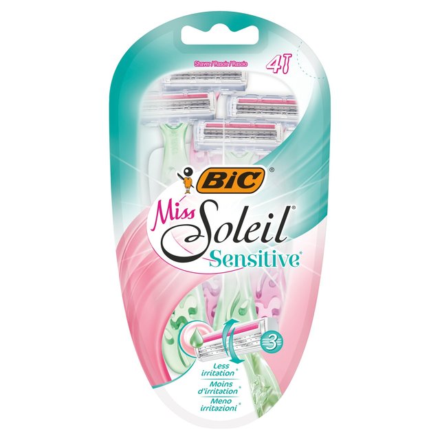 BIC Soleil Sensitive Disposable Women’s Razors, 4 Per Pack
