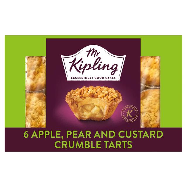 Mr Kipling Signature Apple, Pear & Custard Tarts, 6 Per Pack