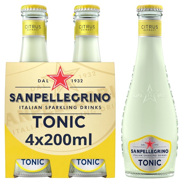 San Pellegrino Citrus Tonic Water Glass, 4 x 200ml