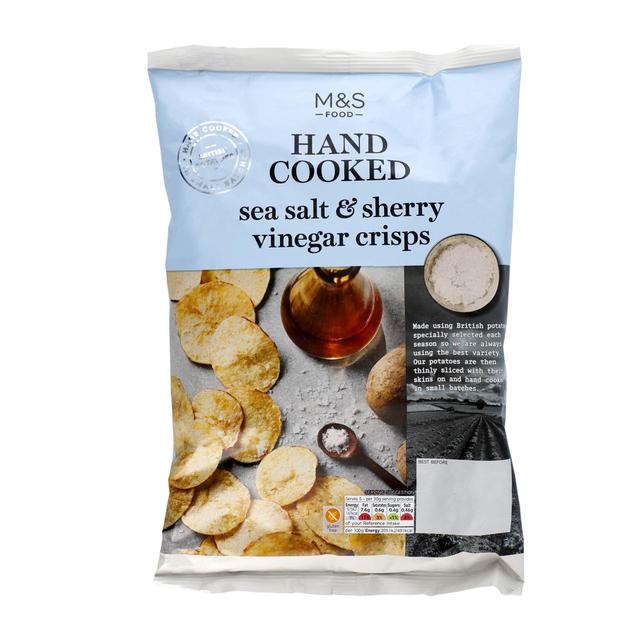 M & S Sea Salt & Sherry Vinegar Crisps, 150g