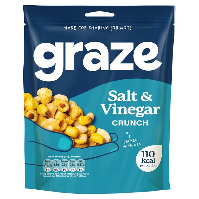 Graze Vegan Salt & Vinegar Mixed Sharing Snacks, 100g