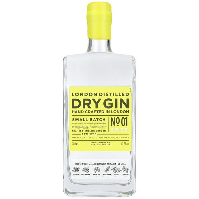 M & S Spiced London Distilled Dry Gin, 70cl