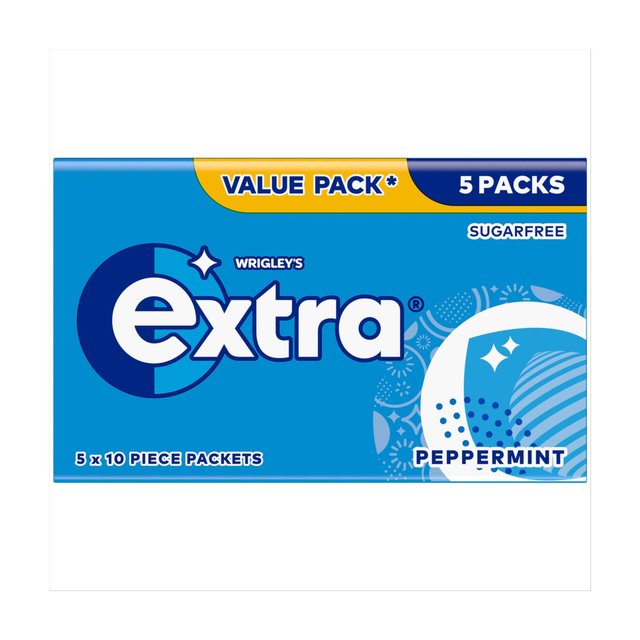 Wrigley’s Extra Extra Peppermint Sugarfree Chewing Gum Multipack, 6 Per Pack