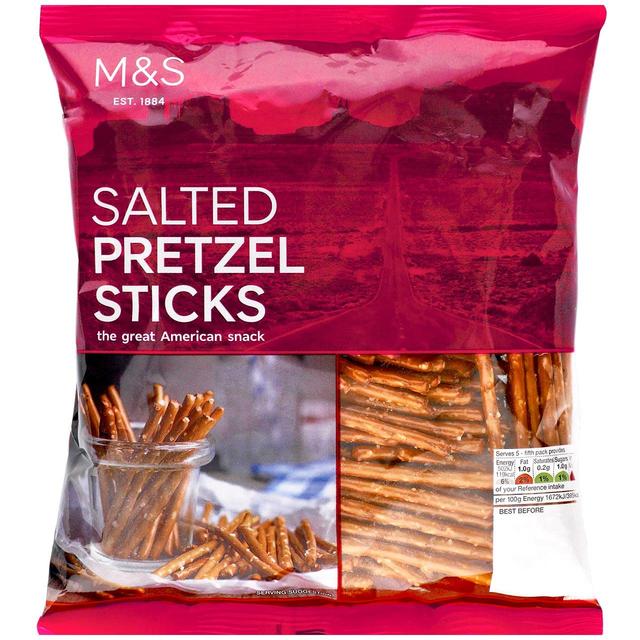 M & S Salted Pretzel Sticks, 150g