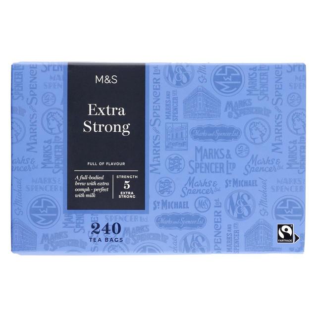 M & S Fairtrade Extra Strong Tea Bags, 240 per Pack