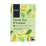 M&S Fairtrade Green Tea with Lemon Tea Bags