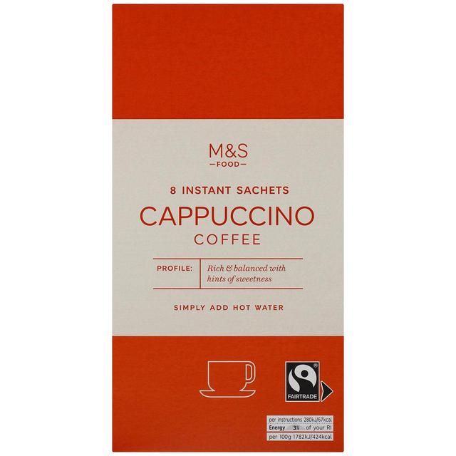 M & S Fairtrade Instant Cappuccino Sachets, 8 Per Pack