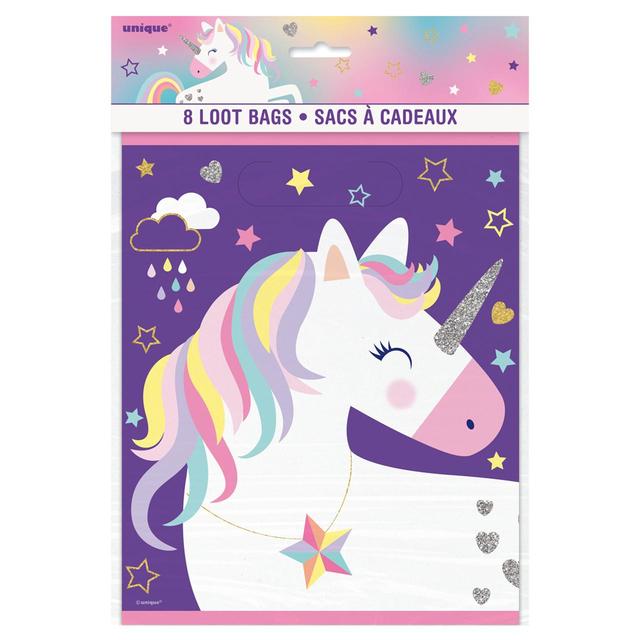 Magical Unicorn Party Bags, 8 Per Pack