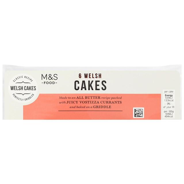 M & S Welsh Cakes, 6 Per Pack