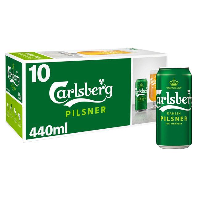 Carlsberg Lager Beer Cans, 10 x 440ml