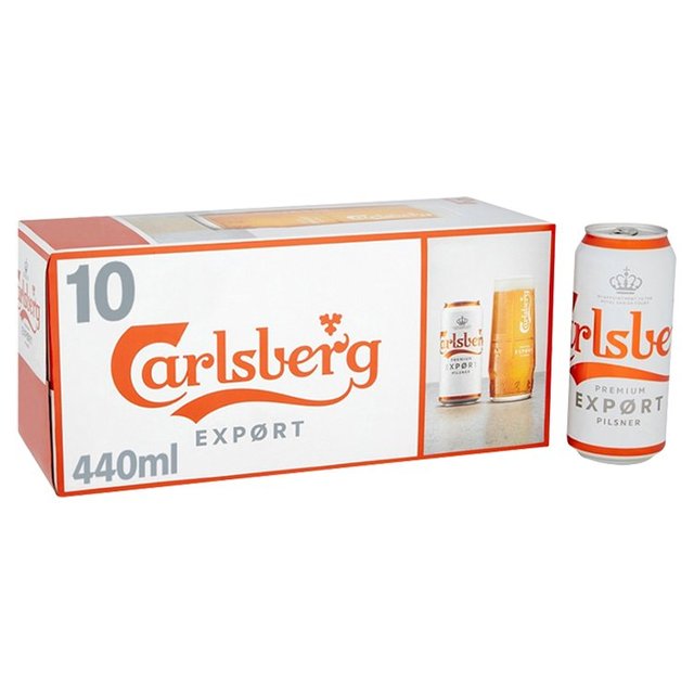 Carlsberg Export Lager Beer Cans, 10 x 440ml