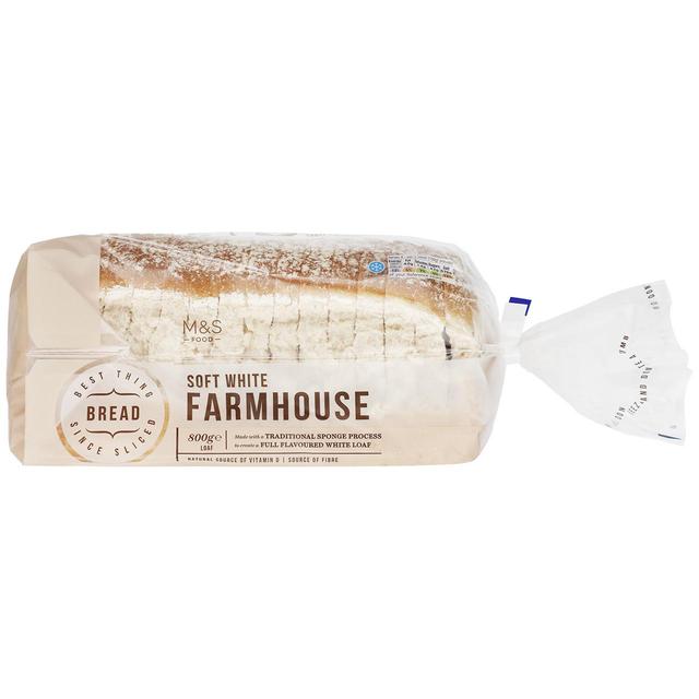 M & S Soft White Farmhouse Bread Loaf, 800g