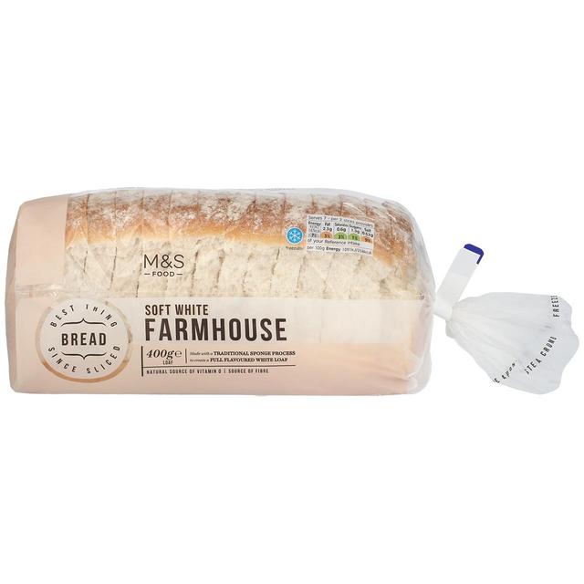 M & S Soft White Farmhouse Bread Loaf, 400g