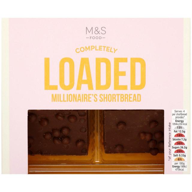 M & S Salted Caramel Millionaire’s Shortbread, 4 Per Pack