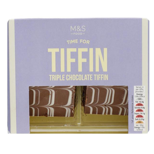 M & S Triple Chocolate Tiffin, 4 Per Pack